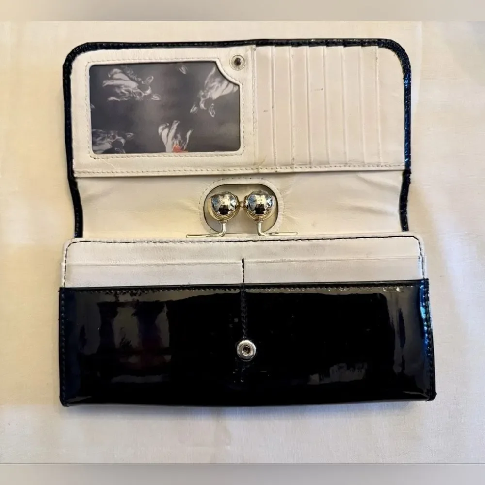 Ted Baker Bobble Matinee Patent Leather Wallet Pup Dog Print